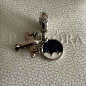 Pandora Silver and Blue Charm Bracelet